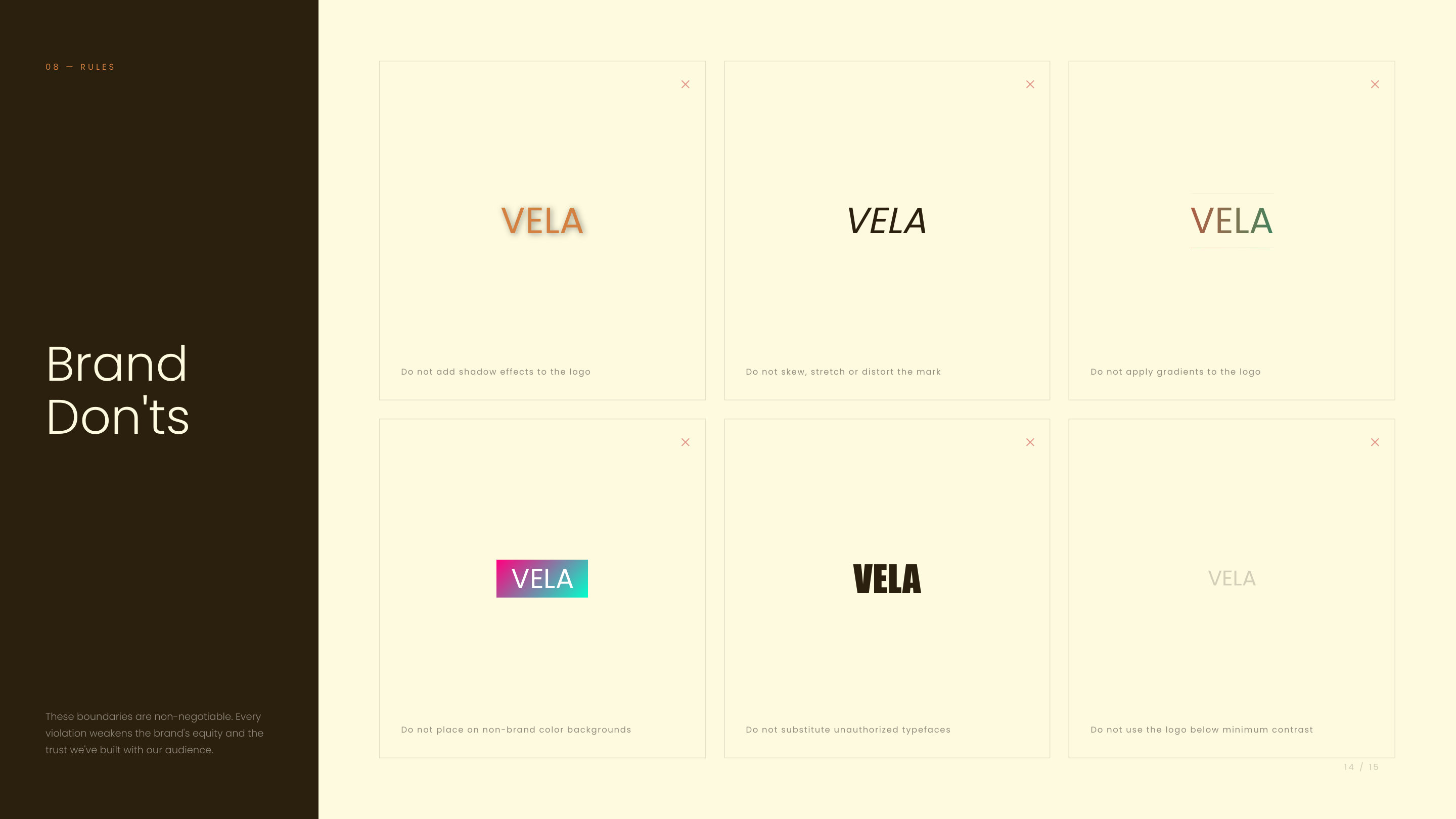 VELA Brand Identity Guidelines – Seite 14, Logo Design und Branding durch KKM Media